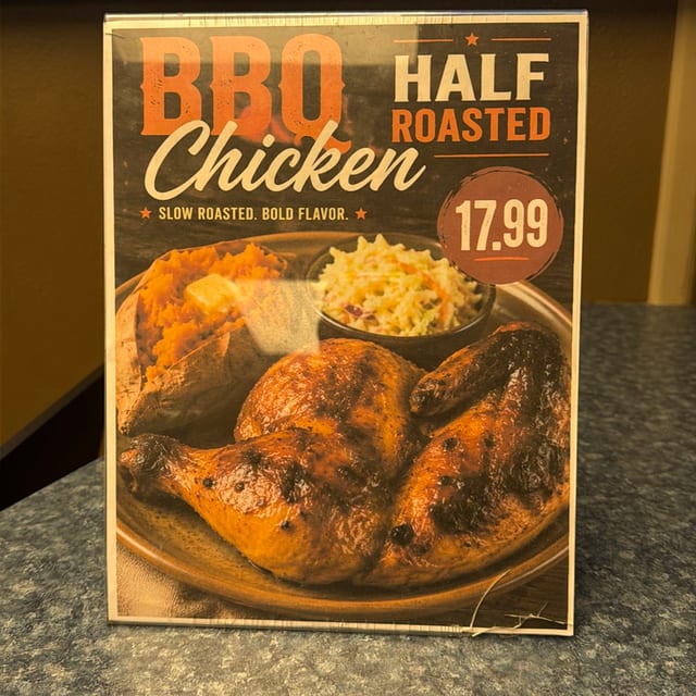 Half Roasted Chicken.