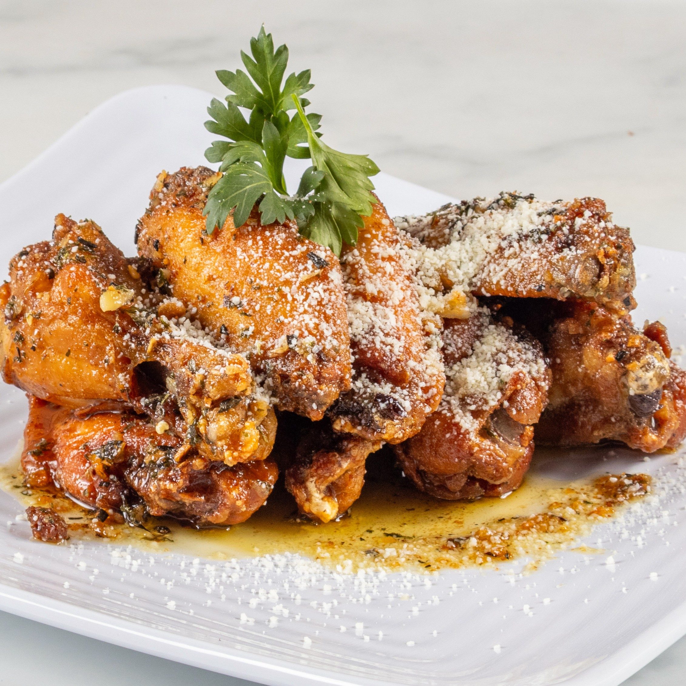  Tuscan Chicken Wings Plate.